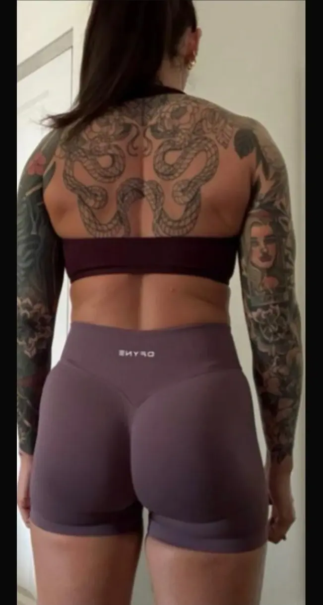 Client rear view before training